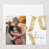 ジョイファミリーフォトハッピーホリデーズクリスマス シーズンカード (正面/裏面)