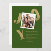 ジョイファミリーフォトホリデークリスマスカード聖なる書物、 経典 シーズンカード (正面/裏面)