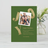 ジョイファミリーフォトホリデークリスマスカード聖なる書物、 経典 シーズンカード (スタンド正面)