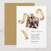 ジョイフェイスファミリーフォトホリデークリスマスカード シーズンカード (正面/裏面)