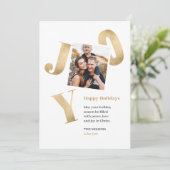 ジョイフェイスファミリーフォトホリデークリスマスカード シーズンカード (スタンド正面)