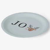 ジョイフェスティバルトナカイパーティーダスティブルー ペーパープレート (アングル)