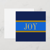 ジョイフェスティバルブライトネイビーブルーゴールデンイエローストライプズ シーズンカード (正面/裏面)