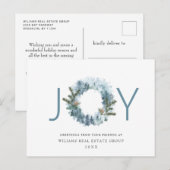 ジョイフェスティバルホリーベリークリスマスグリーティングホリデー ポストカード (正面/裏面)