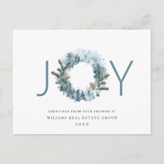 ジョイフェスティバルホリーベリークリスマスグリーティングホリデー ポストカード (正面)