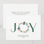 ジョイフェスティバルホリーベリーリースクリスマスグリーティング  シーズンカード (正面/裏面)