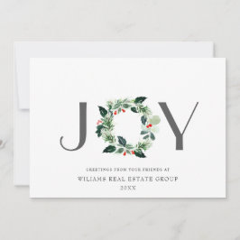 ジョイフェスティバルホリーベリーリースクリスマスグリーティング シーズンカード