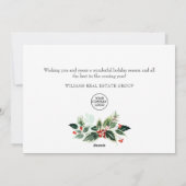 ジョイフェスティバルホリーベリーリースクリスマスグリーティング シーズンカード (裏面)