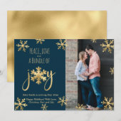 ジョイフォトクリスマスの妊娠告知カード 案内状 (正面/裏面)