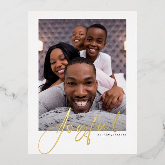 ジョイフォトゴールドフォイルホリデーハガキ 箔シーズンポストカード (正面)