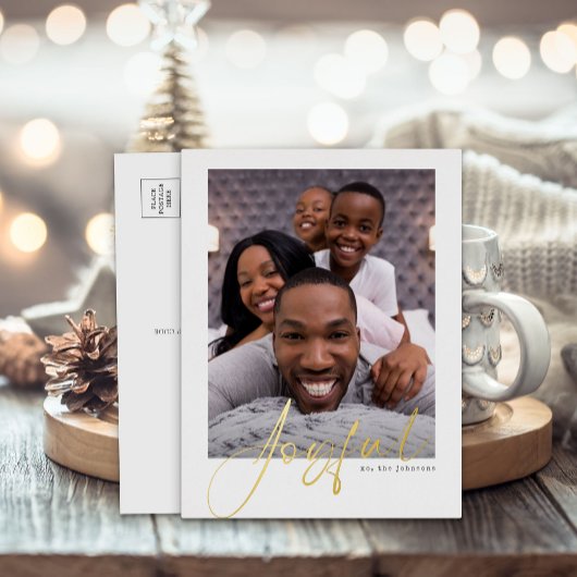 ジョイフォトゴールドフォイルホリデーハガキ 箔シーズンポストカード