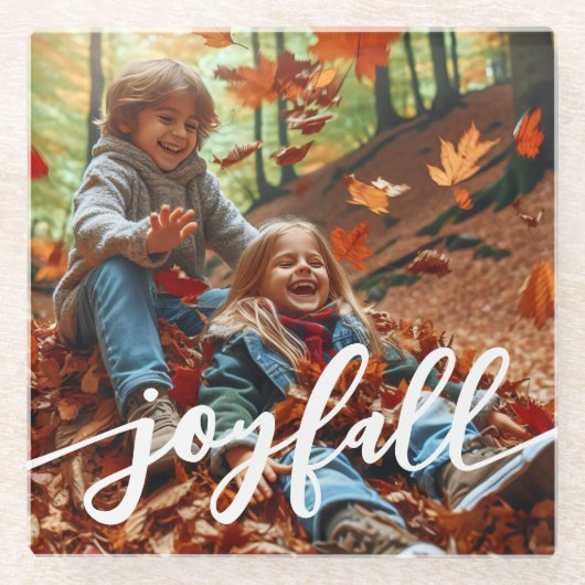 ジョイフォール秋紅葉カスタム写真 ガラスコースター (正面)