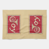 ジョイフランスのホルンホリデイ キッチンタオル (横)