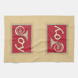 ジョイフランスのホルンホリデイ キッチンタオル