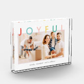 ジョイフリモダンーズシンプルおもしろいカラフルホリデイ フォトブロック (左)