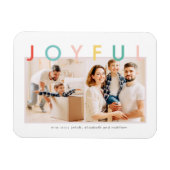 ジョイフリモダンーズシンプルおもしろいカラフルホリデイ マグネット (横)