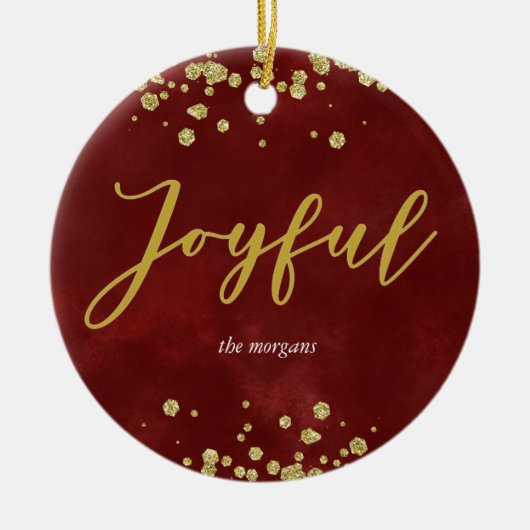 ジョイフルガンディホリデーフォトオーナメント セラミックオーナメント (正面)