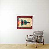 ジョイフルクリスマスツリー幾何学的アートデザイン タペストリー (インサイチュ(横))