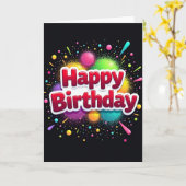 ジョイフルパウダー 誕生日カード カード (黄色い花)