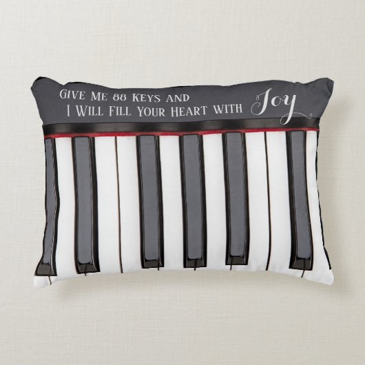 ジョイフルピアノミュージック引用文 アクセントクッション (正面)