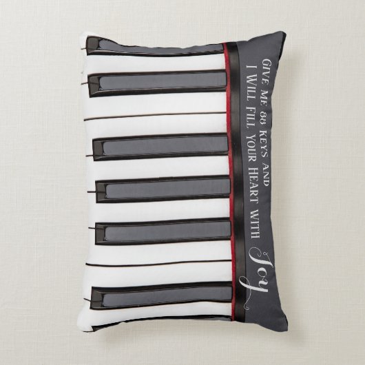 ジョイフルピアノミュージック引用文 アクセントクッション (正面(垂直))