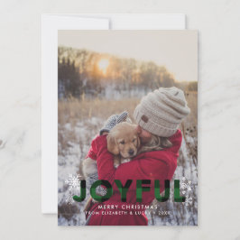 ジョイフル グリーン バッファロー プラッド 写真入りクリスマスカード シーズンカード