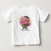 ジョイフル・ブルームズ かわいい子豚 ベビーTシャツ (正面)