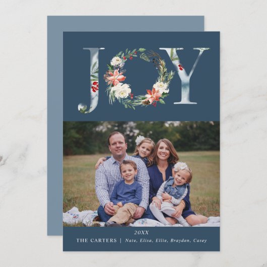 ジョイフローラリースクリスマスフォトカード シーズンカード (正面/裏面)