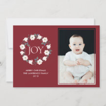 ジョイフローラリース赤面ブルゴーニュのクリスマスフォト