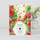 ジョイブカラフルホストロベリー誕生日 招待状 (スタンド正面)