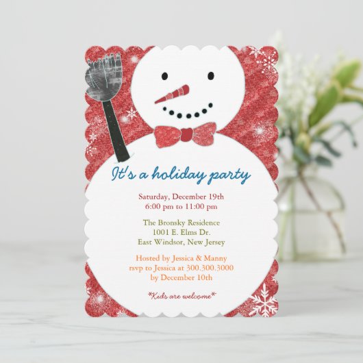 ジョイブボウタイ雪だるまホリデーパーティー 招待状 (スタンド正面)