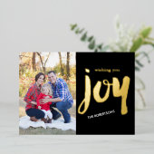 ジョイブラシスクリプトのホリデーカード 箔招待状 (立ち正面)