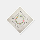 ジョイブリックのバンドルリースフローラベビーシャワー スタンダードカクテルナプキン (角)