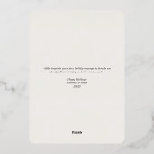 ジョイブルー誕生発表ゴールドフォイルホリデー 箔シーズンカード (裏面)