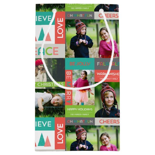 ジョイブル&ブライトホリデーフォトプリント スモールペーパーバッグ (裏面)