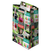 ジョイブル&ブライトホリデーフォトプリント スモールペーパーバッグ (正面アングル)