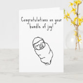 ジョイベビーカードのバンドルおめでとう カード (黄色い花)