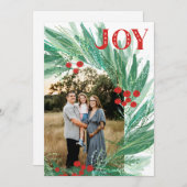 ジョイベリーリースクリスマスホリデーグリーティングカード シーズンカード (正面/裏面)
