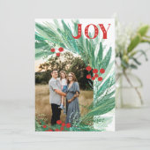 ジョイベリーリースクリスマスホリデーグリーティングカード シーズンカード (スタンド正面)