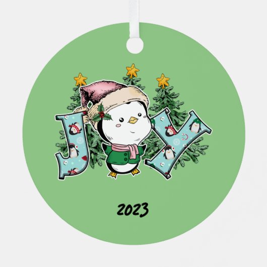 ジョイペンギンクリスマス メタルオーナメント (裏面)