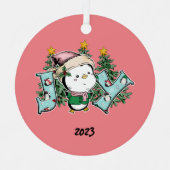 ジョイペンギンクリスマス メタルオーナメント (正面)