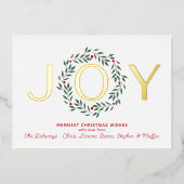 ジョイホリデイリース | One Photo Foil Card 箔招待状 (正面)
