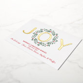 ジョイホリデイリース | One Photo Foil Card 箔招待状 (回転した状態)