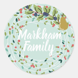 ジョイホリデーネームホリデーステッカー ラウンドシール