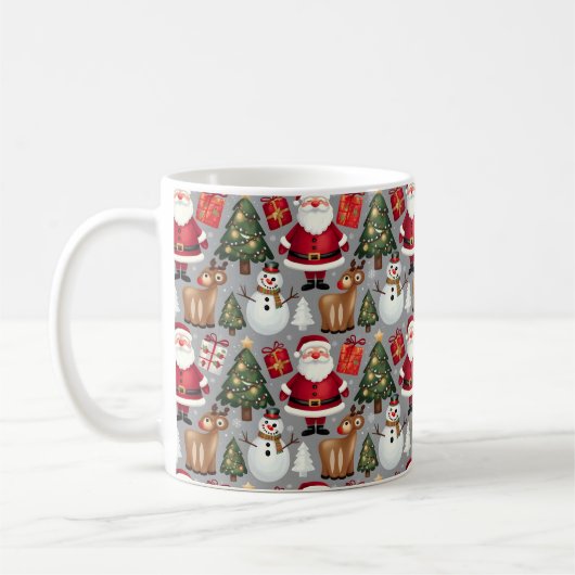 ジョイホリデーパターンデザイン コーヒーマグカップ (左)