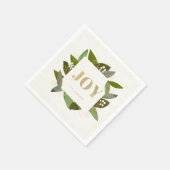 ジョイホリデーフォディージアイボリーホワイト紙ナプキンス スタンダードカクテルナプキン (角)