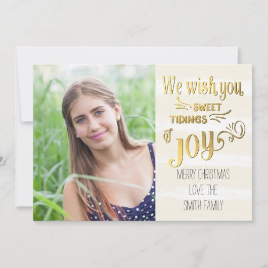 ジョイホリデーフォトカードの甘い便り シーズンカード (正面)