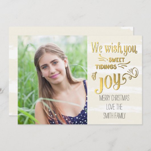 ジョイホリデーフォトカードの甘い便り シーズンカード (正面/裏面)