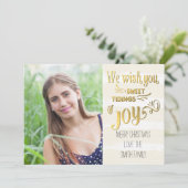 ジョイホリデーフォトカードの甘い便り シーズンカード (スタンド正面)