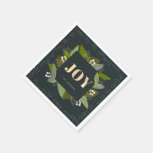 ジョイホリデーフラディージズネイビーブルー紙ナプキンス スタンダードカクテルナプキン (角)